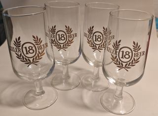 3 bicchieri da birra vintage (anni '80)