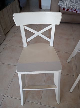 Silla alta IKEA Ingolf para niños blanca