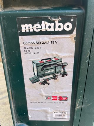 Metabo Taladro y Amoladora Maletín Metabo 18V