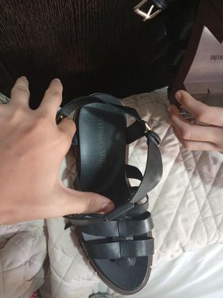 Sandalias Stradivarius Negras Talla 37