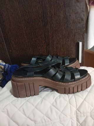 Sandalias Stradivarius Negras Talla 37