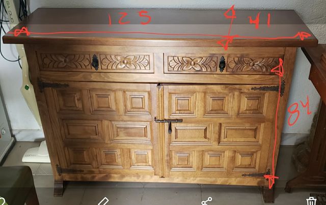 Taquillón entrada madera maciza