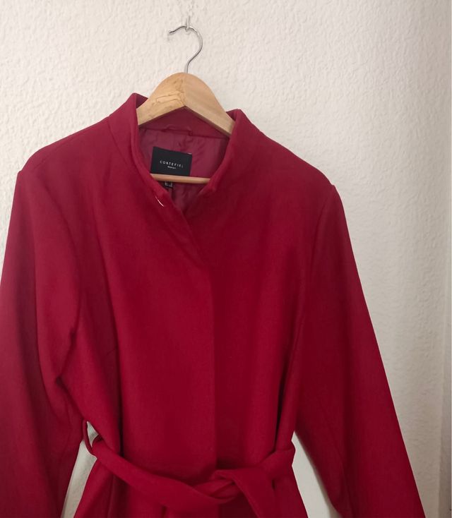 Abrigo Cortefiel Woman granate.