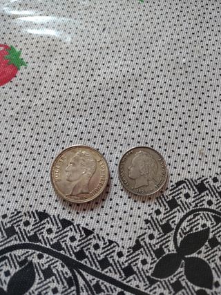 Moneda Antigua 1894 y otra de 1960 Bolivar