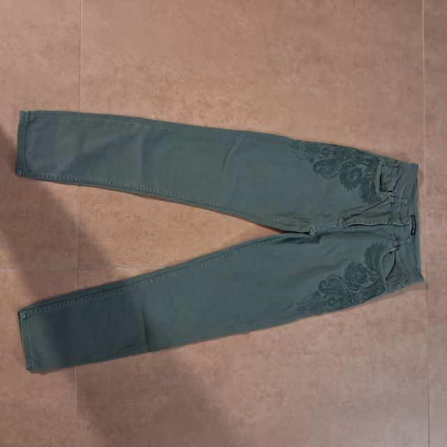 Jeans Etro Verdi Ricamati