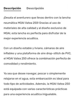 OFERTA!! BARCA NEUMATICA