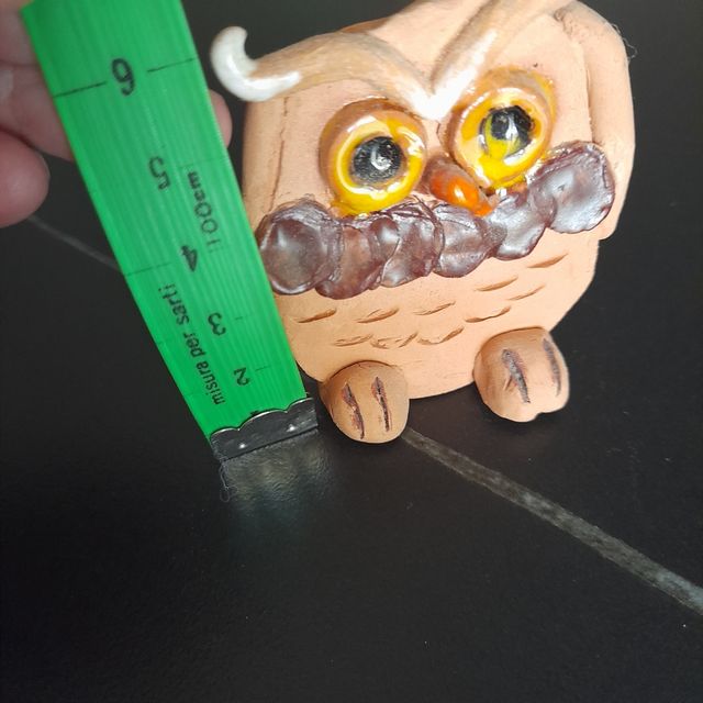 Gufo in terracotta fatto a mano