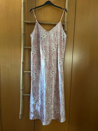 Camisón Primark floral satén rosa talla única