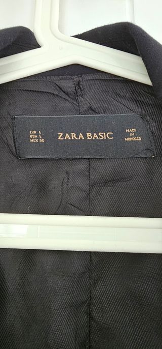 Americana Zara Basic Negra Talla L