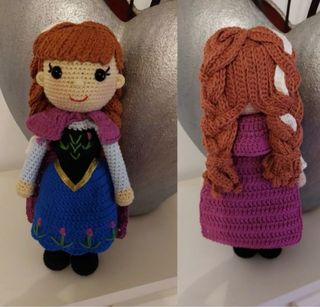 Muñeca crochet Ana Frozen