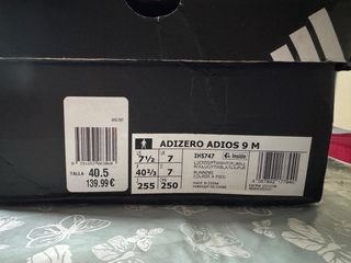 Adidas adiós 9 rojo talla 40.5