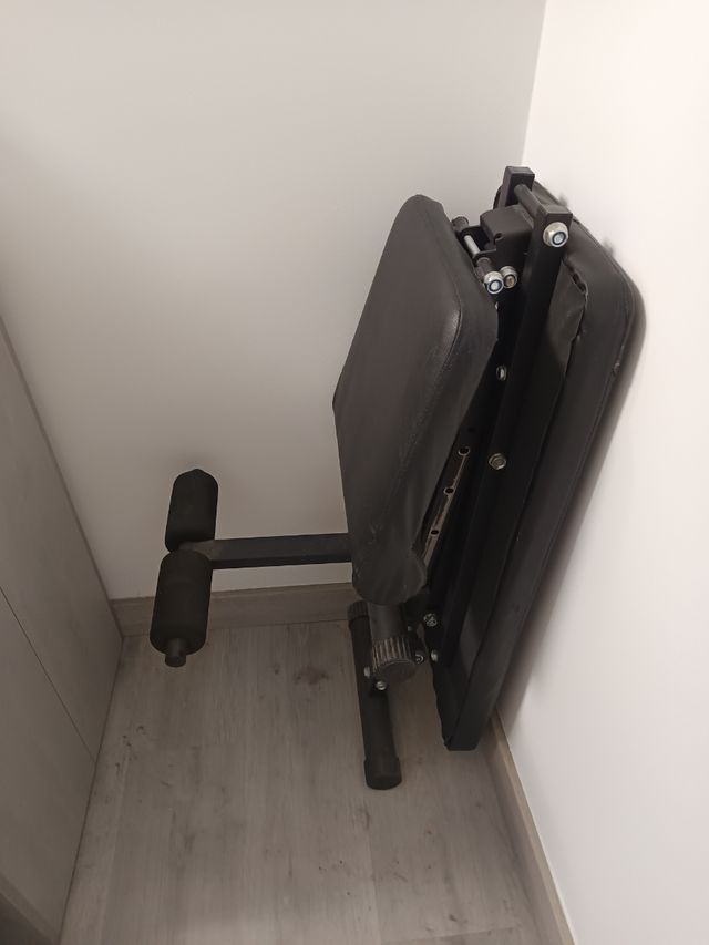 Banco de pesas ajustable y plegable