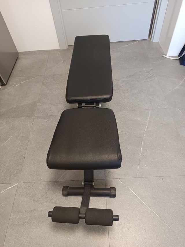 Banco de pesas ajustable y plegable