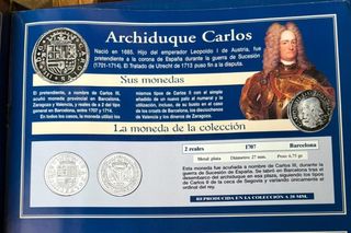 Moneda Archiduque Carlos Reproduccion baño PLATA 