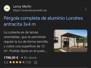 paquete 1 de 4 de Pergola Londres LeroyMerlin 