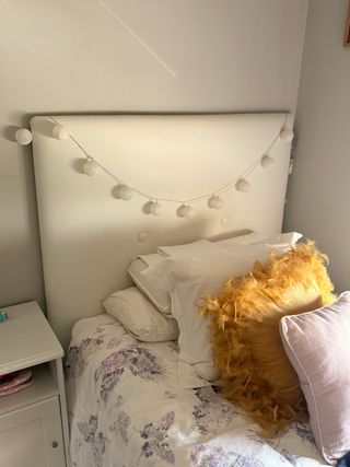 Testiera in pelle bianca
