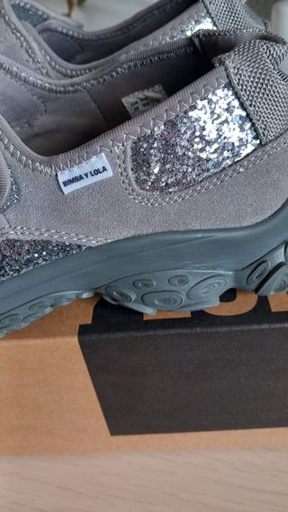 Bailarinas Bimba y Lola Gris/Plata Talla 38