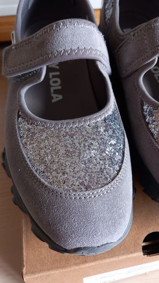 Bailarinas Bimba y Lola Gris/Plata Talla 38