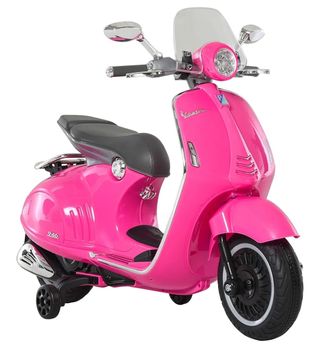 Moto Vespa Eléctrica Niños Rosa
