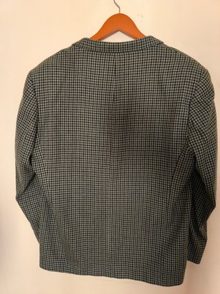 Chaqueta Lana-Poliéster Gris/Negra