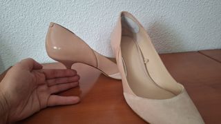 Zapatos de tacón Zara beige