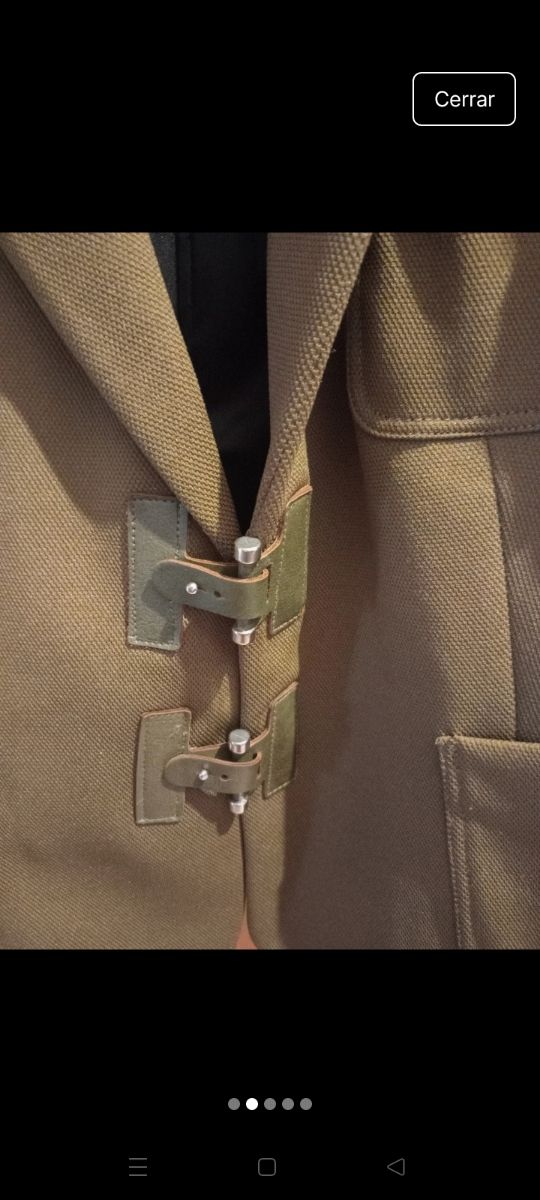 Americana Zara Basic Mujer Talla L Marrón