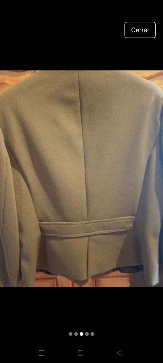 Americana Zara Basic Mujer Talla L Marrón