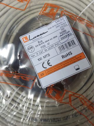 Cable Lazsa P CAT 5e U/UTP PVC 100 MTS