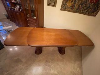 Mesa de comedor de madera de pino macizo 