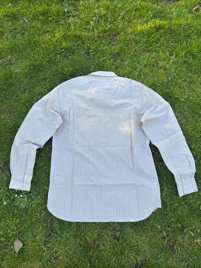 Camisa Timberland Rayas Beige Talla M