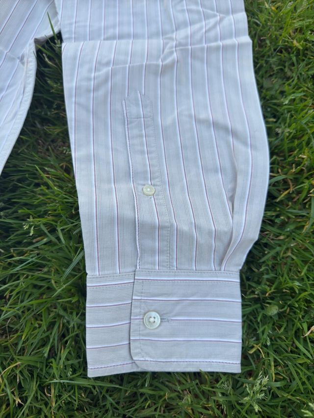 Camisa Timberland Rayas Beige Talla M