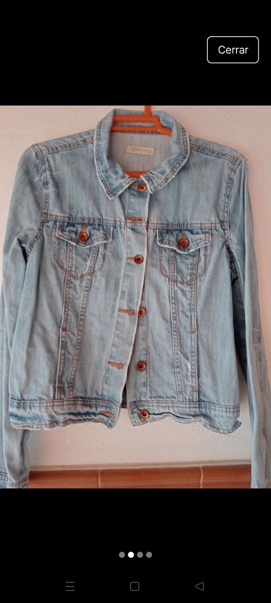 Cazadora vaquera BLANCO mujer