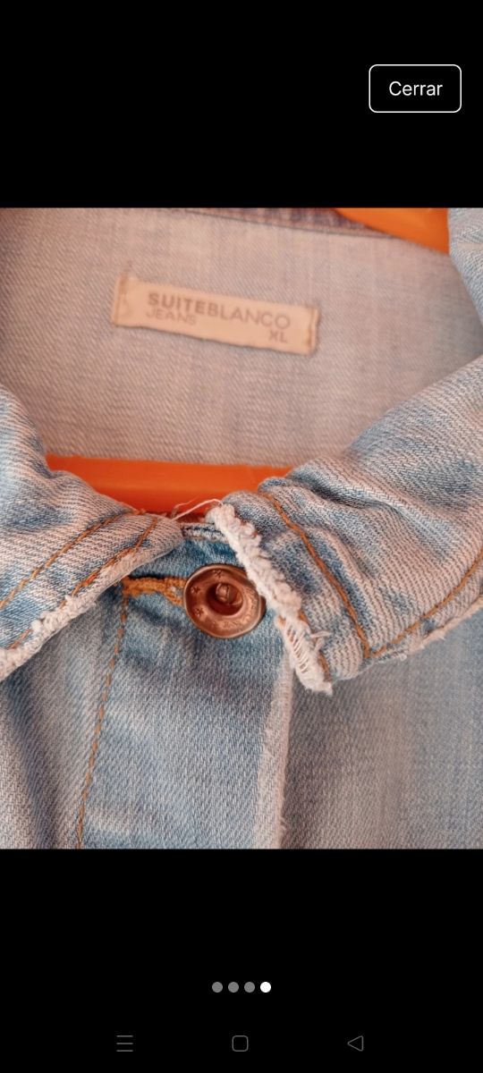 Cazadora vaquera BLANCO mujer