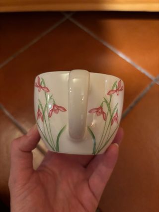 Bricco porta latte fiori ceramica