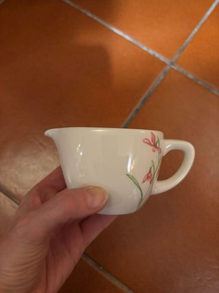 Bricco porta latte fiori ceramica