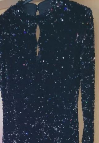 Vestido Tintoretto lentejuelas negro