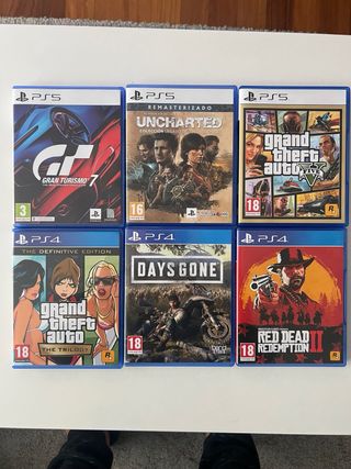 Consola PlayStation 5 con juegos