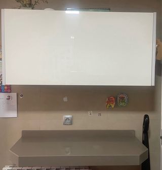 Muebles altos cocina blanco brillo