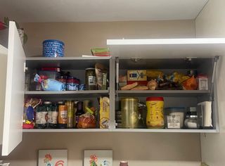 Muebles altos cocina blanco brillo