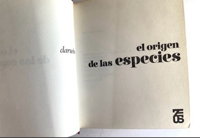 El origen de las especies. Charles Darwin 1970