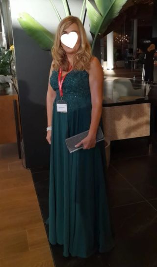 Vestido de ceremonia verde

