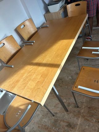 mesa con 6 sillas precio negociable