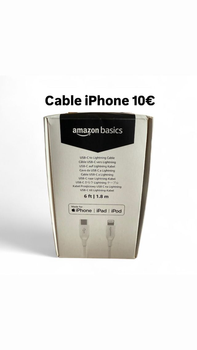 Cavo da USB-C a Lightning Amazon Basics da 1,8 m