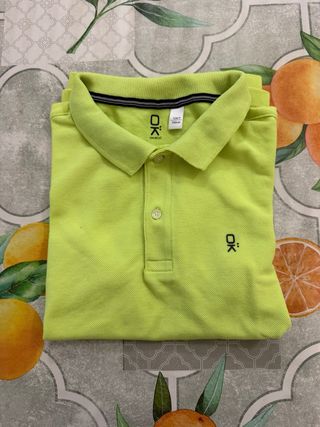 Polo Okaïdi verde lime taglia 12A/Y