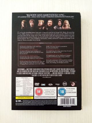 DVD "Juego de Tronos" (Primera Temporada Completa)