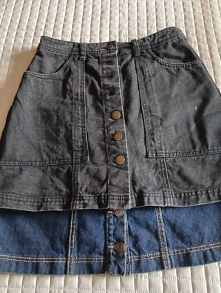 Faldas vaqueras talla 38 (2 uds)