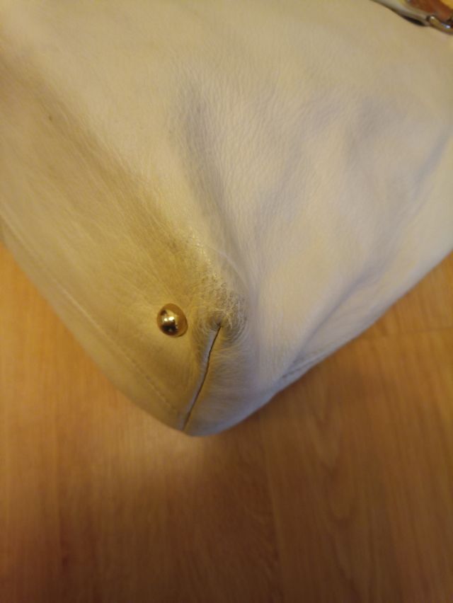 Bolso de piel blanco Purificación García 