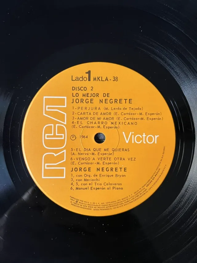 JORGE NEGRETE- Il meglio di - 3x LP della RCA del 1964