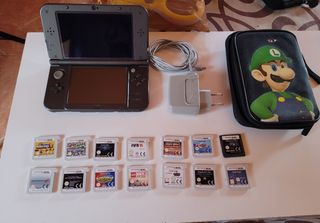 New Nintendo 3DS XL + Cargador + Funda + 14 Juegos