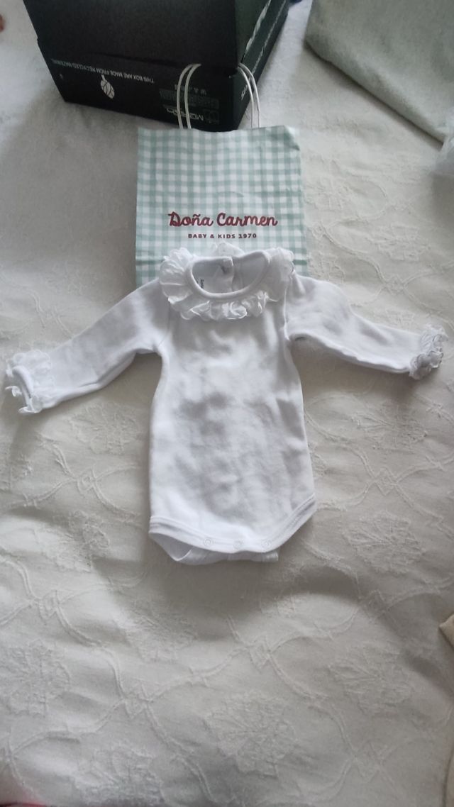 Body bebé manga larga Doña Carmen 1 mes